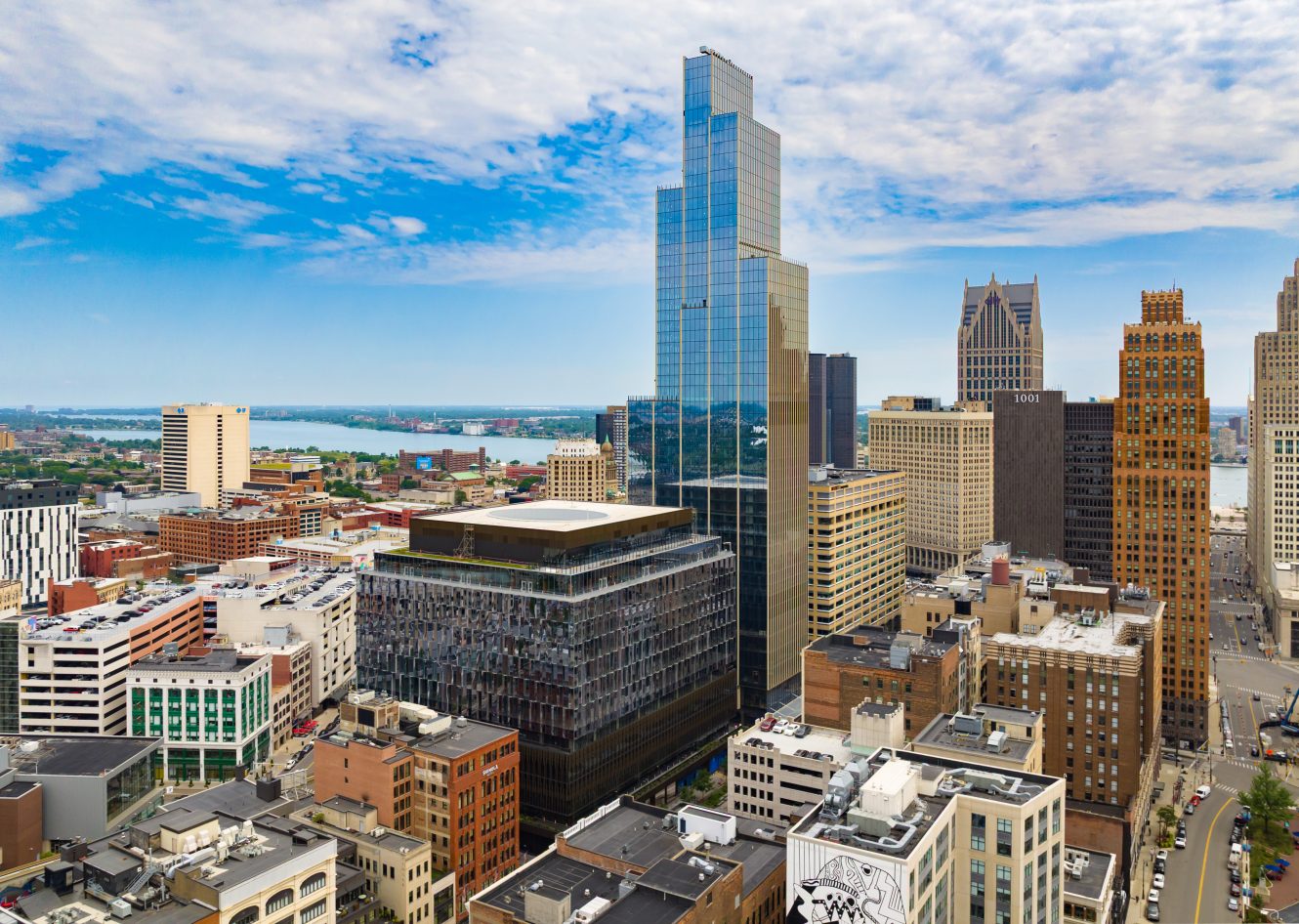 Hudson's Detroit Aerial Photograph