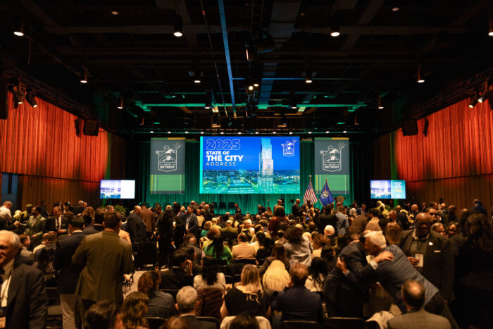 A photo of the 2025 State of the City Address at The Department at Hudson's.