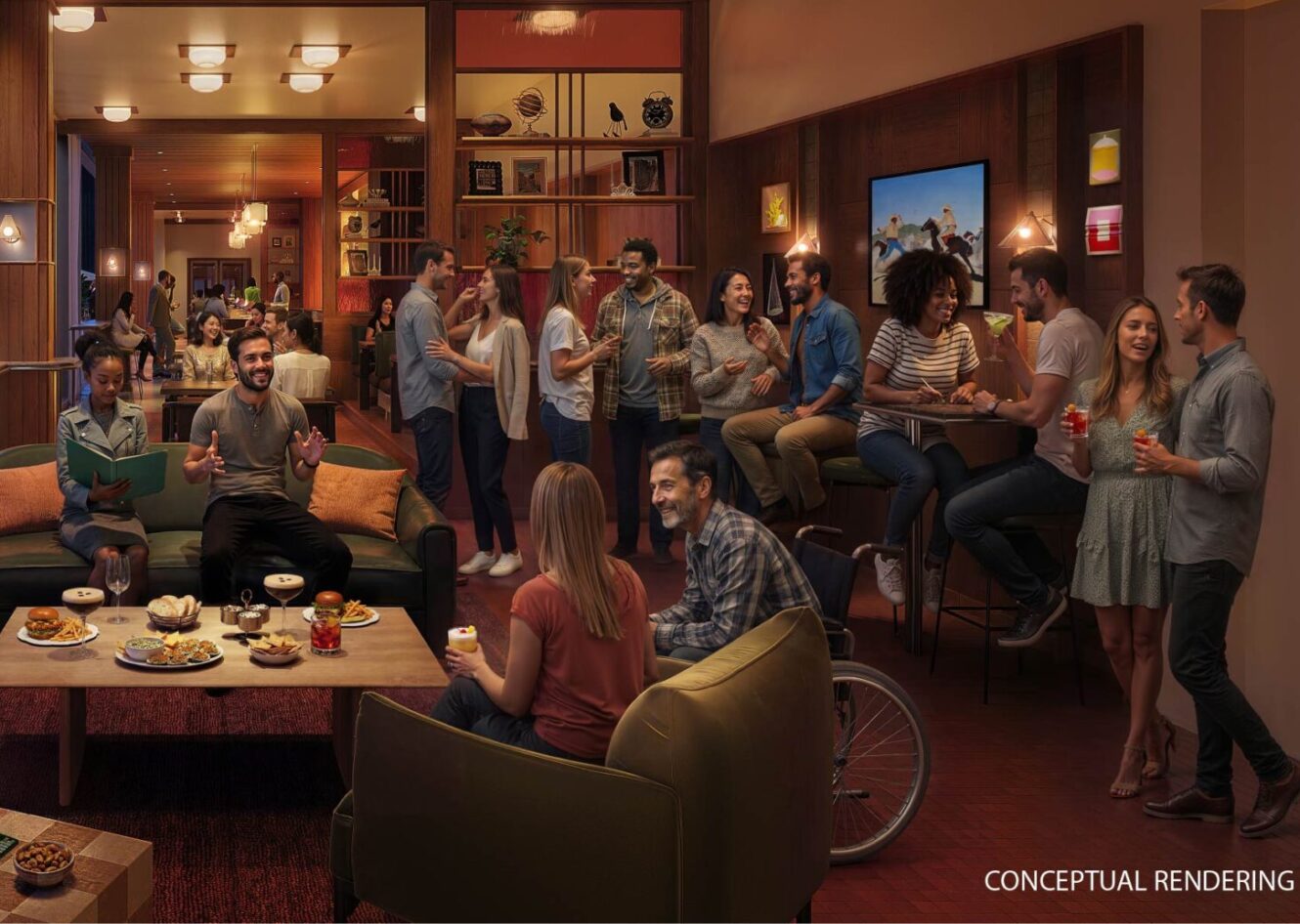 A conceptual rendering of Pine Hall at Hudson's Detroit.